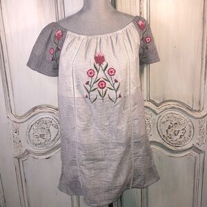 Summer Time Made in Waikiki Lightweight Embroidered Cap Sleeve Dress Size 36